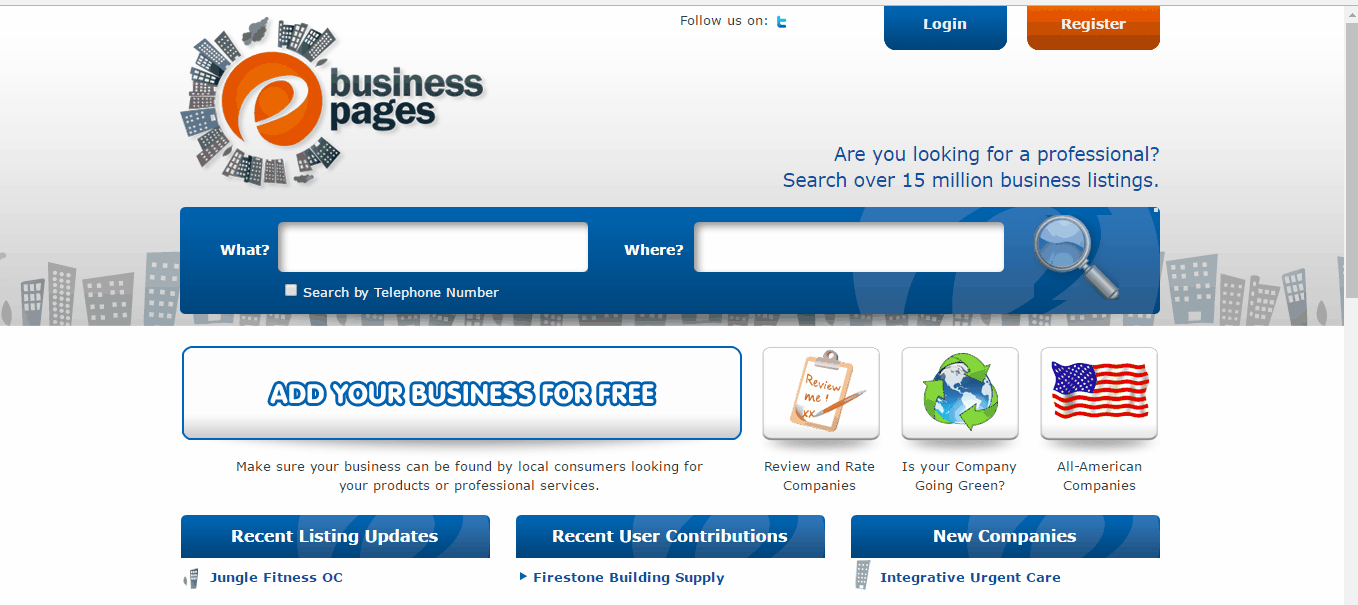 Listing your business on ebusinesspages
