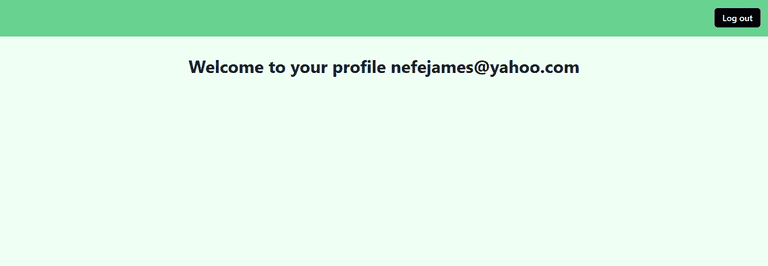 An authenticated user's profile page